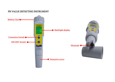 Medidor de pH de la prenda impermeable de la corrección automática/probador 0 ~ de la pluma del ABS pH gama 14.00p