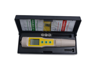 Medidor de pH práctico del hogar/de la escuela con la remuneración de temperatura, color amarillo