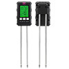 Detector de suelo de 6 en 1. pH, humedad, temperatura, luz, humedad, pruebas de fertilidad. Ideal para uso en interiores, exteriores y jardines.