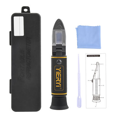 Refractómetro Yieryi de doble escala Brix 0-32% y SG 1.000-1.120 con ATC y prisma de vidrio óptico de alta calidad para elaboración de cerveza y vinificación