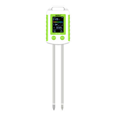 YIERYI 6-en-1 Tester de suelo con pantalla giratoria de 90° para un solo paso de funcionamiento - Medidas de pH, fertilidad, humedad, luz, temperatura y humedad