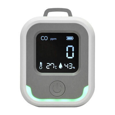 Rechargeable 3-in-1 Portable CO Monitor with Temperature and Humidity Detection for Home and Office Safety