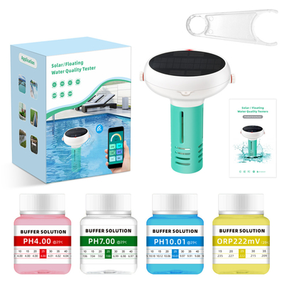 Tuya Zigbee Carga solar Piscina Monitor de calidad del agua Clorómetro PH/ORP/EC/TDS/Salinidad