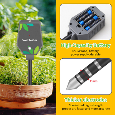 6 en 1 YIERYI Plantas medidor digital del suelo con pantalla LCD