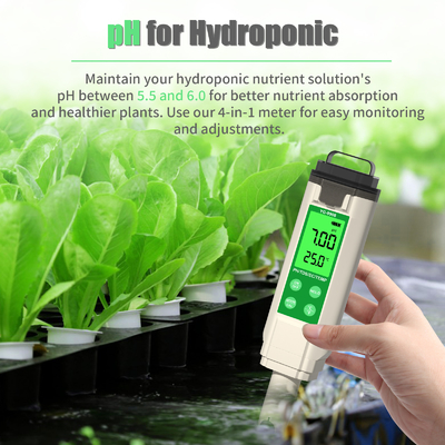 YiERYi YG-9908 4 en 1 Tester de calidad del agua PH / TDS / EC / Temperatura Pluma de prueba multifuncional con diseño portátil de alta precisión