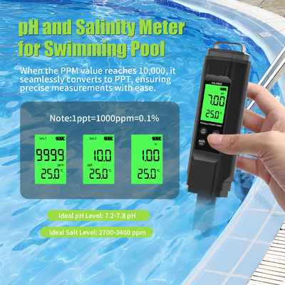 YIERYI YG-9909 Teste digital de calidad del agua 5 en 1 Teste de pH de alta precisión para jardín de granja