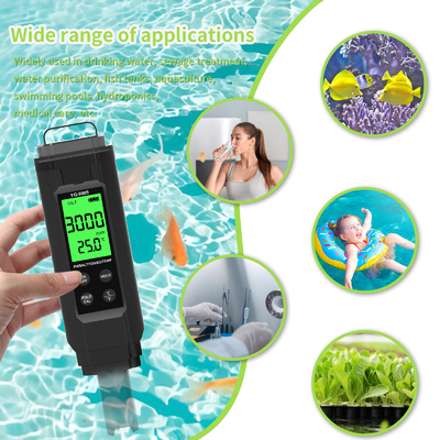 YIERYI YG-9909 Teste digital de calidad del agua 5 en 1 Teste de pH de alta precisión para jardín de granja