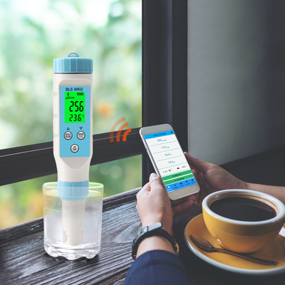 Medidor de pH de 3 en 1 con Bluetooth Medida precisa de EC y temperatura para la calidad del agua en piscinas, acuarios e hidroponia