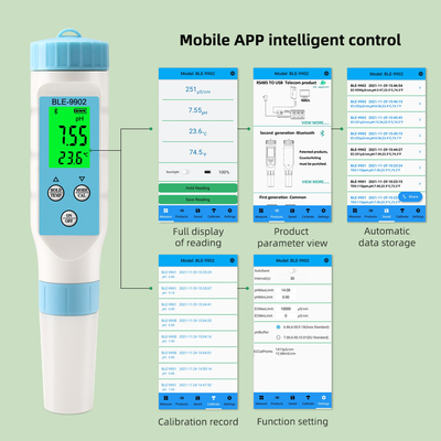 Medidor de pH Yieryi BLE-9902 con Bluetooth    3 en 1 EC y medición de temperatura para pruebas precisas de agua en piscinas, tanques y jardines