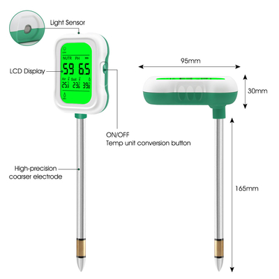 Yieryi 7 en 1 Probador de suelos herramienta esencial para el pH del suelo, humedad, intensidad de luz y temperatura, fertilidad, humedad del aire, temperatura ambiente
