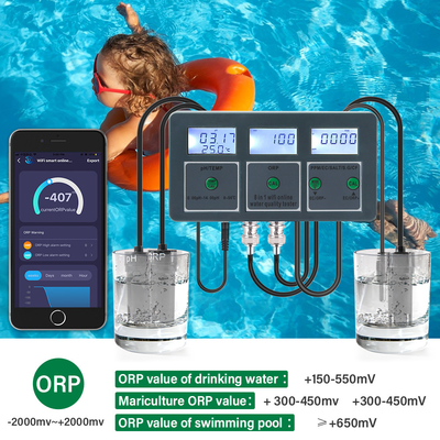 Kit de prueba de agua profesional 8-en-1 Análisis integral Sensores de alta precisión de control de APP inteligente