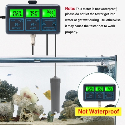 Monitoreo inteligente de la calidad del agua 7 en 1 pH/EC/ORP/PPM/CF/TDS/Temperatura para acuarios, hidroponía y piscinas