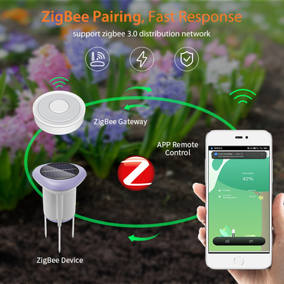 Sensor de suelo inteligente inalámbrico avanzado ¢ Carga solar y monitoreo controlado por aplicaciones para una agricultura sostenible