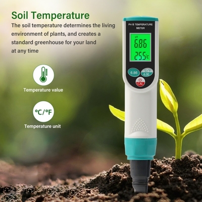 PH-2023 Probador de pH y temperatura del suelo. Medidor de pH digital de alta precisión para agricultura y jardinería