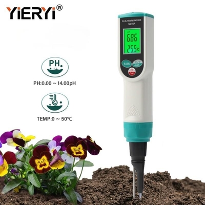 PH-2023 Probador de pH y temperatura del suelo. Medidor de pH digital de alta precisión para agricultura y jardinería