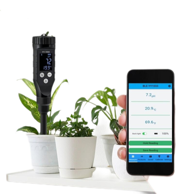 Tester digital portátil de pH del suelo con registro de datos Bluetooth