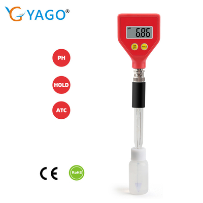 Teste de pH del agua y el suelo PH-98108 bolígrafo portátil de pH digital con control de aire y pantalla LCD