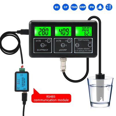 7 en 1 RS485 Monitoreo de agua multiparámetro con batería Ni-MH recargable con precisión ±0.05pH