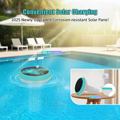 Monitoreo de piscina inteligente 7 en 1 con aplicación Tester de calidad del agua con energía solar / USB