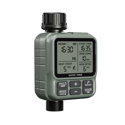 Tiempo de riego inteligente de jardín de 8 zonas programable con LCD
