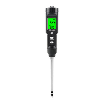 CE-8801 Contador de suelos Display digital portátil para plantaciones hortalizas EC detector de suelo salado para plantaciones domésticas de suelo en macetas