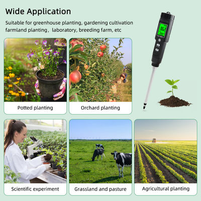 CE-8801 Contador de suelos Display digital portátil para plantaciones hortalizas EC detector de suelo salado para plantaciones domésticas de suelo en macetas