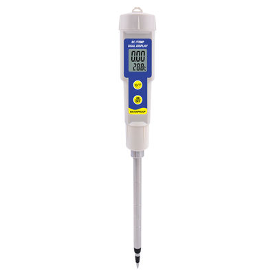Medidor de EC y Temperatura del Suelo - Medidor 2 en 1 a prueba de agua con rango de 0.00 - 4.00 mS/cm, para jardín/hidroponía/plantas de interior