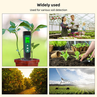Kit de prueba de suelo de 3 en 1 - EC (0,01-20.00ms/cm), medidor de humedad y temperatura para jardines e hidroponía