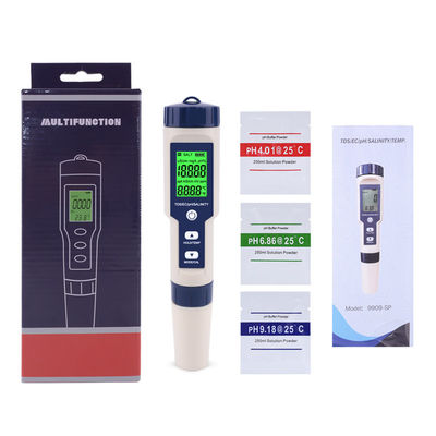5 - en - 1 Tester de calidad del agua - pH/TDS/EC/salinidad/medidor de temperatura para el hogar, acuario y laboratorio