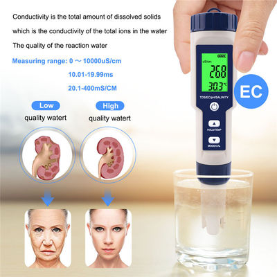 5 - en - 1 Tester de calidad del agua - pH/TDS/EC/salinidad/medidor de temperatura para el hogar, acuario y laboratorio