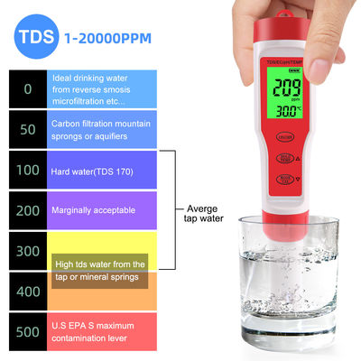 4 - En - 1 Tester de calidad del agua PH/EC/TDS/Temp Meter para acuicultura Laboratorio de agua potable