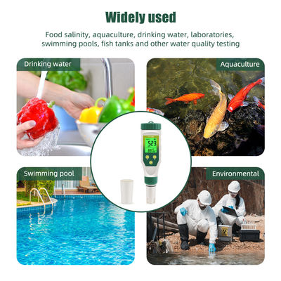 Medidor de calidad del agua 5 en 1: PH/TDS/CE/Salinidad/Temperatura para acuicultura, agua potable y laboratorio