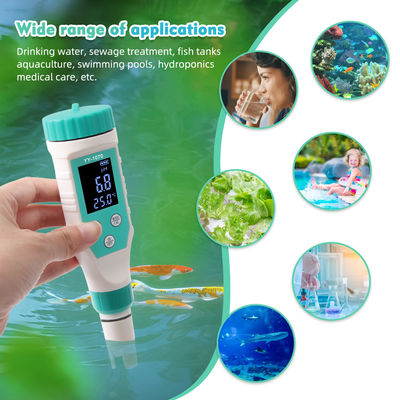 Medidor de Calidad del Agua 7 en 1 - FAC/pH/ORP/Salinidad/TDS/CE/Temperatura para Acuicultura, Hogar y Laboratorio