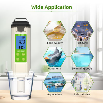 Medidor de calidad del agua 7 en 1 - pH/TDS/CE/ORP/S.G/Sal/Temperatura para el hogar, piscina y laboratorio