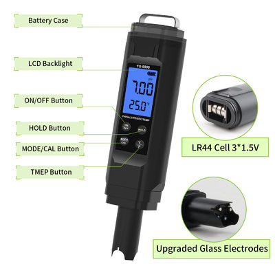 Medidor de calidad del agua 5 en 1 - pH/Sal/TDS/CE/Temperatura para acuario, piscina y hogar