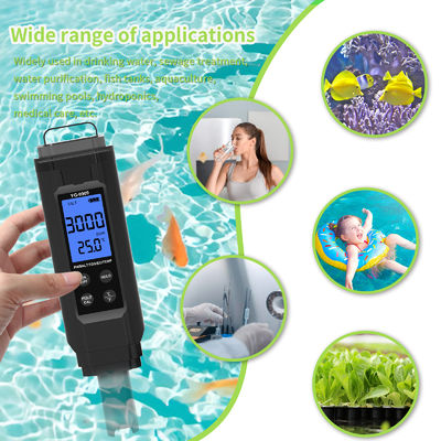 Medidor de calidad del agua 5 en 1 - pH/Sal/TDS/CE/Temperatura para acuario, piscina y hogar