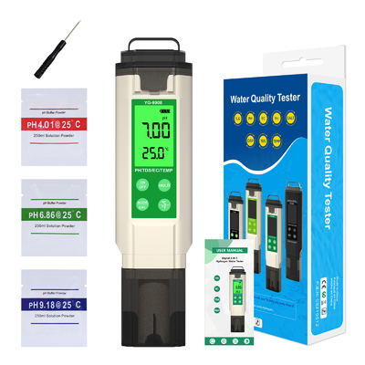 Medidor de Calidad del Agua con Pantalla Retroiluminada para PH, TDS, EC y TEMP