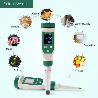 Detector de pH inalámbrico digital Bluetooth Medidor de pH para alimentos, carne, queso Cosméticos versátiles y precisos