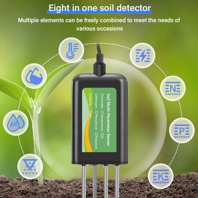 Sensor de suelo 8 en 1 para Android NPK PH Humedad EC Salinidad