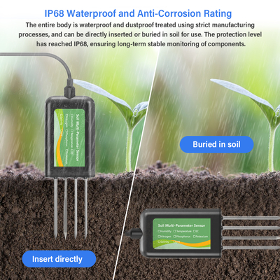 Sensor de suelo 8 en 1 para Android NPK PH Humedad EC Salinidad