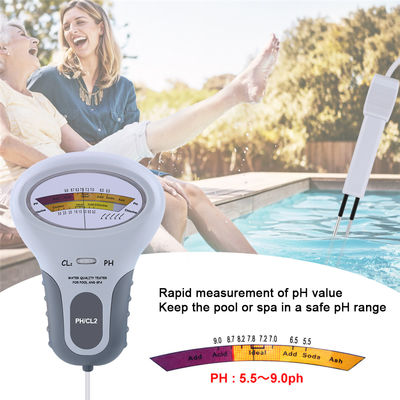 Tester CL2 2 en 1 de calidad del agua PH y cloro PC-102 - Dispositivo de ensayo de calidad del agua para piscinas y acuarios