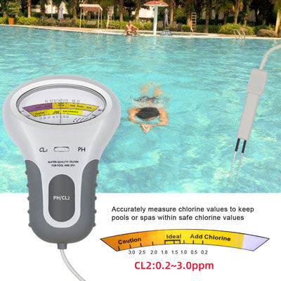 Tester CL2 2 en 1 de calidad del agua PH y cloro PC-102 - Dispositivo de ensayo de calidad del agua para piscinas y acuarios