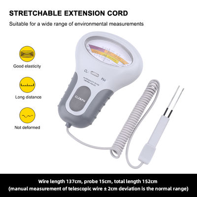 Tester CL2 2 en 1 de calidad del agua PH y cloro PC-102 - Dispositivo de ensayo de calidad del agua para piscinas y acuarios