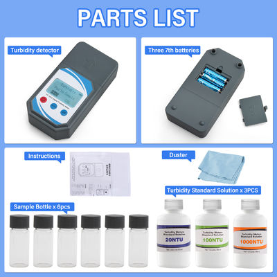 Métro de turbidez digital portátil 0-1000 NTU ± 0,8% de exactitud