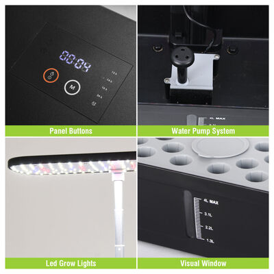 Sistema de jardín hidropónico interior de 52 pod con luz de crecimiento inteligente y riego automático para el cultivo de verduras y hierbas en el hogar