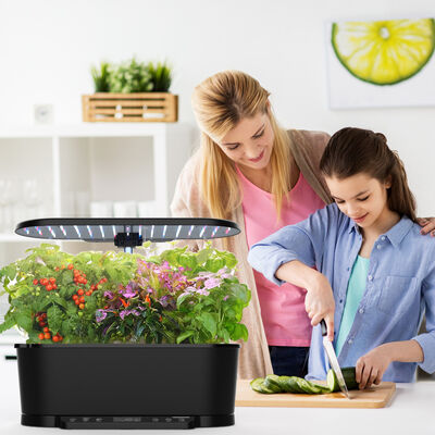 15 Pods Sistema de hidroponía inteligente con LED de espectro completo y circulación de agua inteligente para plantas de interior