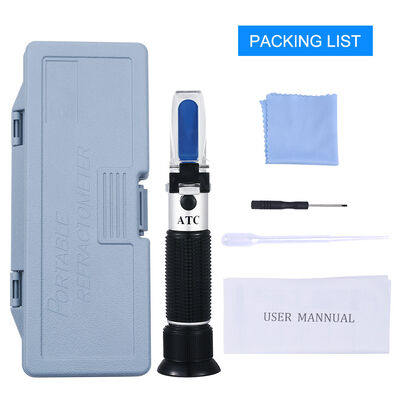 Portable Hand Held Brix Refractometer with 0-50% Brix Range and Automatic Temperature Compensation