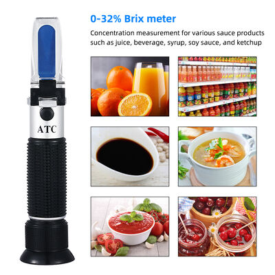 Portable Hand Held Brix Refractometer with 0-50% Brix Range and Automatic Temperature Compensation
