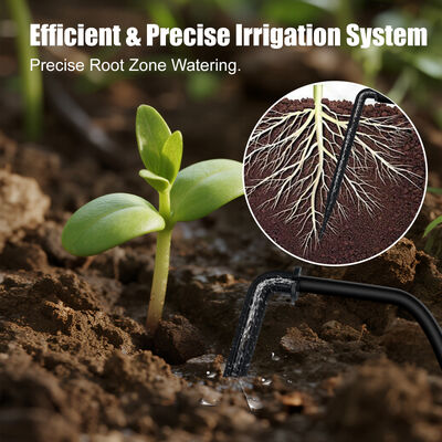 Solar Powered Automatic Drip Irrigation Kit with 2200mAh Rechargeable Battery and Programmable Timer for Garden and Potted Plants