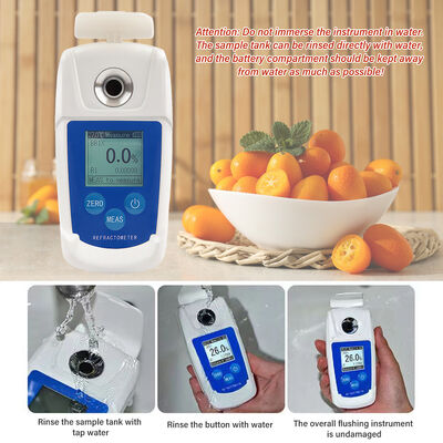 Digital Brix Refractometer with 0-55% Measurement Range Compact Size 120mm*58.5mm*30mm and ±0.1%Brix Resolving Power